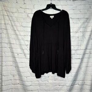 Wonderly Black Blouse - size 4X